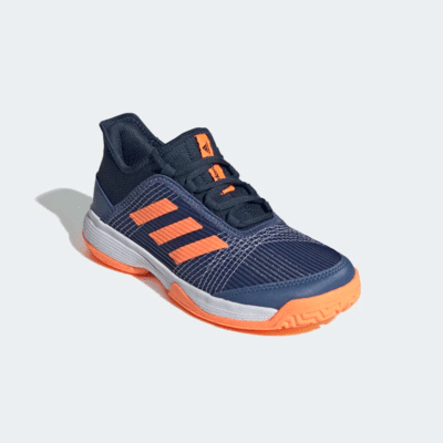 Adidas Kids Adizero Club Tennis Shoes - Crew Blue/Screaming Orange - main image