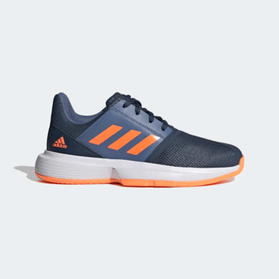 Adidas Kids CourtJam XJ Tennis Shoes - Crew Navy/Screaming Orange - main image