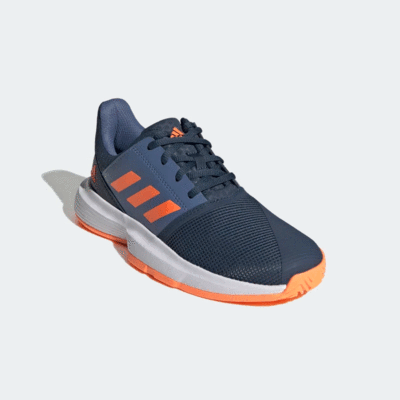 Adidas Kids CourtJam XJ Tennis Shoes - Crew Navy/Screaming Orange - main image