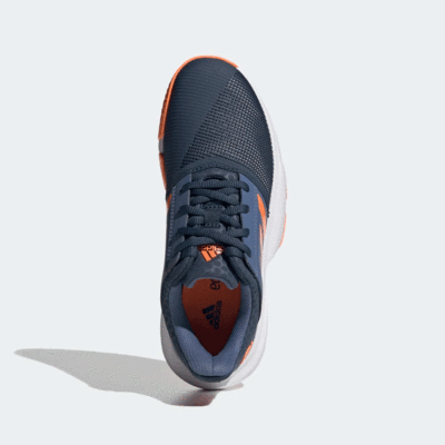 Adidas Kids CourtJam XJ Tennis Shoes - Crew Navy/Screaming Orange - main image