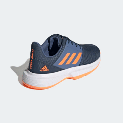 Adidas Kids CourtJam XJ Tennis Shoes - Crew Navy/Screaming Orange - main image