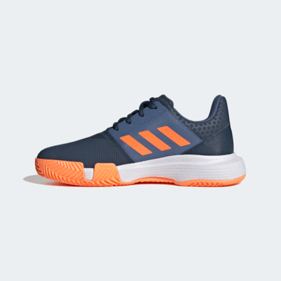 Adidas Kids CourtJam XJ Tennis Shoes - Crew Navy/Screaming Orange