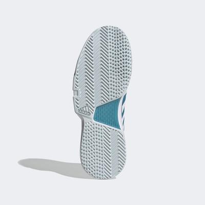 Adidas Mens CourtJam Bounce Tennis Shoes - Cloud White/Hazy Blue - main image