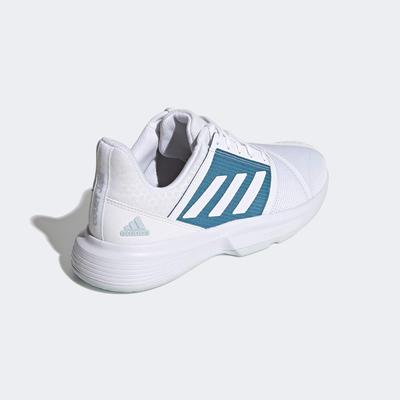 Adidas Mens CourtJam Bounce Tennis Shoes - Cloud White/Hazy Blue - main image