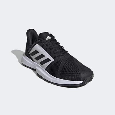 Adidas Mens CourtJam Bounce Clay Tennis Shoes - Black/White - main image