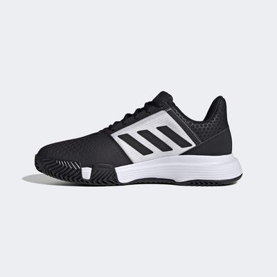 Adidas Mens CourtJam Bounce Clay Tennis Shoes - Black/White - main image