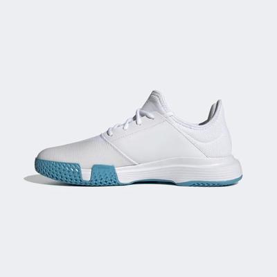 Adidas Mens GameCourt Tennis Shoes - White/Hazy Blue - main image