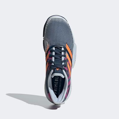 Adidas Mens SoleCourt Tennis Shoes - Halo Blue/Pink/Orange - main image