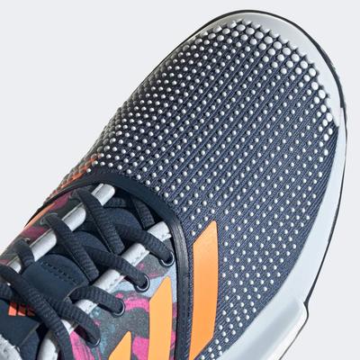 Adidas Mens SoleCourt Tennis Shoes - Halo Blue/Pink/Orange - main image