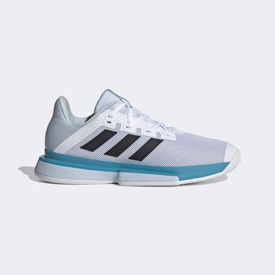 Adidas Mens SoleMatch Bounce Tennis Shoes - White/Halo Blue - main image