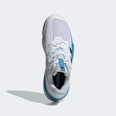 Adidas Mens SoleMatch Bounce Tennis Shoes - White/Halo Blue - main image