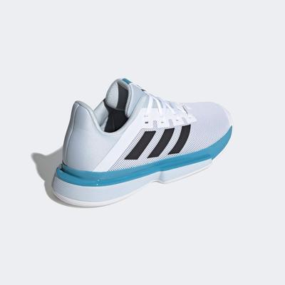 Adidas Mens SoleMatch Bounce Tennis Shoes - White/Halo Blue - main image