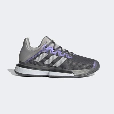 Adidas Womens SoleMatch Bounce Tennis Shoes - Silver Metallic - main image