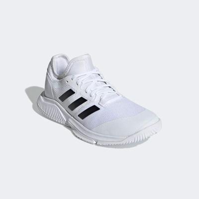 Adidas Womens Court Team Bounce Indoor Court Shoes -  White/Black - main image