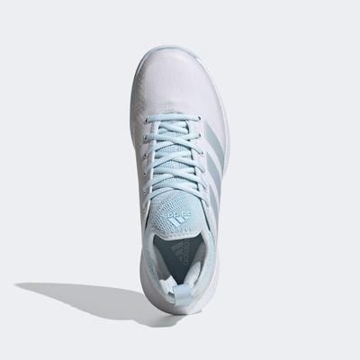 Adidas Womens Defiant Generation Tennis Shoes - Cloud White/Sky Tint - main image