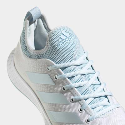 Adidas Womens Defiant Generation Tennis Shoes - Cloud White/Sky Tint - main image