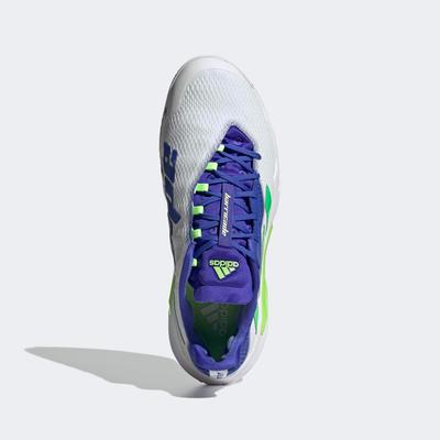Adidas Mens Barricade Tennis Shoes - White/Green/Blue - main image