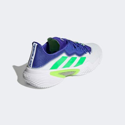 Adidas Mens Barricade Tennis Shoes - White/Green/Blue - main image