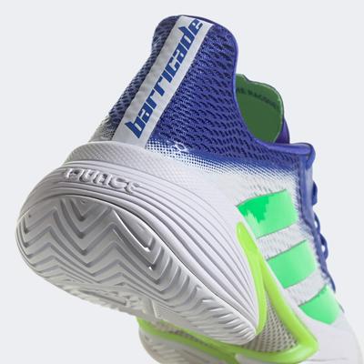 Adidas Mens Barricade Tennis Shoes - White/Green/Blue - main image