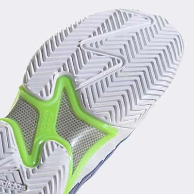 Adidas Mens Barricade Tennis Shoes - White/Green/Blue