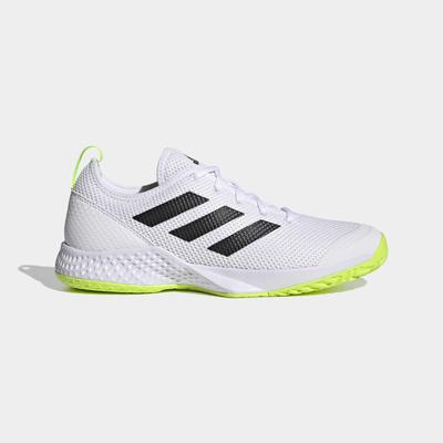 Adidas Mens Court Control Tennis Shoes - Cloud White/Yellow - main image
