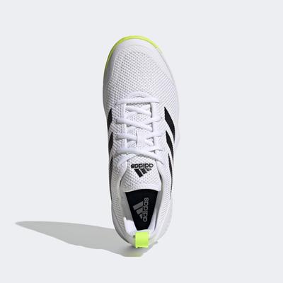 Adidas Mens Court Control Tennis Shoes - Cloud White/Yellow - main image
