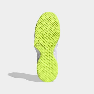 Adidas Mens Court Control Tennis Shoes - Cloud White/Yellow - main image