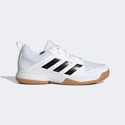 Adidas Kids Ligra 7 Indoor Court Shoes - White/Black - main image