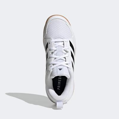 Adidas Kids Ligra 7 Indoor Court Shoes - White/Black - main image