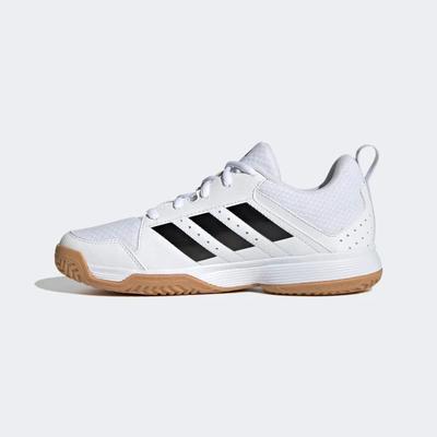 Adidas Kids Ligra 7 Indoor Court Shoes - White/Black - main image