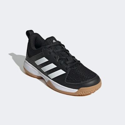 Adidas Kids Ligra 7 Indoor Court Shoes - Black/White - main image