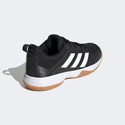 Adidas Kids Ligra 7 Indoor Court Shoes - Black/White - main image