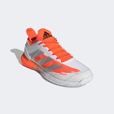 Adidas Mens Adizero Ubersonic 4 Tennis Shoes - Cloud White/Solar Red - main image