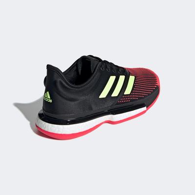 Adidas Womens SoleCourt Tennis Shoes - Black/Shock Red - main image