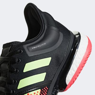 Adidas Womens SoleCourt Tennis Shoes - Black/Shock Red - main image