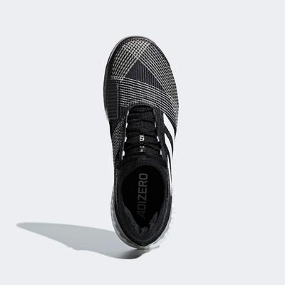 Adidas Mens Adizero Ubersonic 3 Tennis Shoes - Black/White - main image
