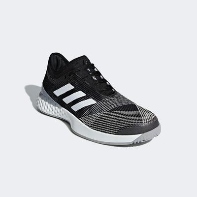 Adidas Mens Adizero Ubersonic 3 Tennis Shoes - Black/White - main image