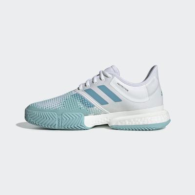 Adidas Womens SoleCourt Parley Tennis Shoes - Blue Spirit/White - main image