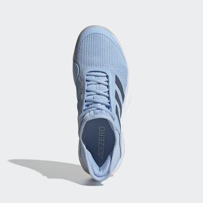Adidas Womens Adizero Club Shoes Tennis Shoes - Glow Blue/Tech Ink/Hi-Res Coral - main image