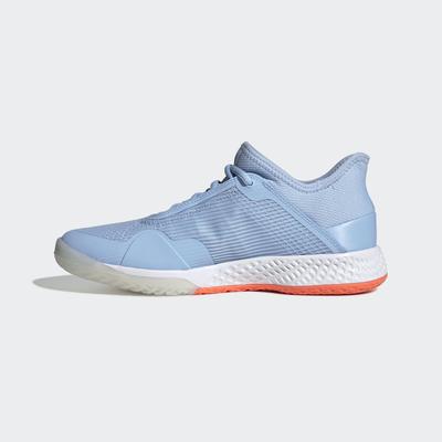 Adidas Womens Adizero Club Shoes Tennis Shoes - Glow Blue/Tech Ink/Hi-Res Coral
