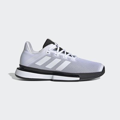 Adidas Mens SoleMatch Bounce Tennis Shoes - White/Core Black - main image