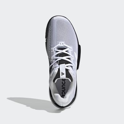 Adidas Mens SoleMatch Bounce Tennis Shoes - White/Core Black - main image
