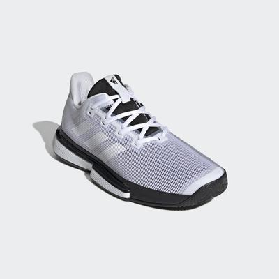 Adidas Mens SoleMatch Bounce Tennis Shoes - White/Core Black - main image