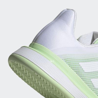 Adidas Womens SoleMatch Bounce Tennis Shoes - White/Glow Green - main image