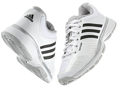 Adidas Womens adiPower Barricade 7.0 Tennis Shoes - White/Black - main image