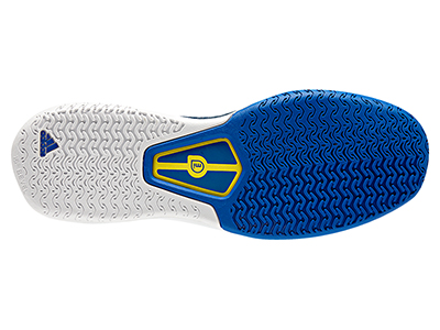 Adidas Mens adiZero Feather II Tennis Shoes - Sub Blue/Vivid Yellow/Blue - main image