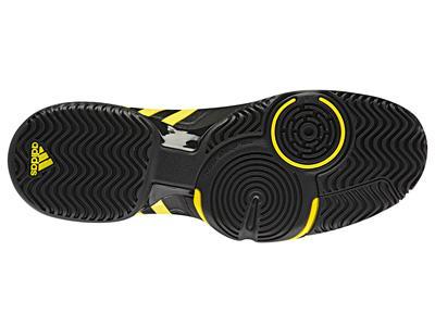 Adidas Mens adipower Barricade Tennis Shoes - Black/Vivid Yellow - main image