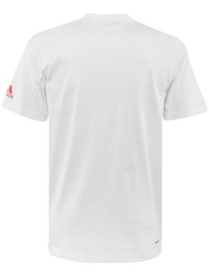 Adidas Mens Linear Tee - White/Hi Res Red - main image