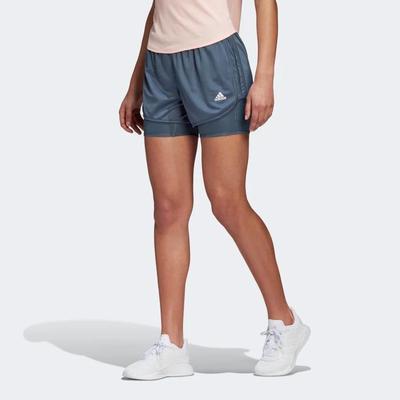 Adidas Womens Marathon 20 Two-In-One Shorts - Legacy Blue - main image