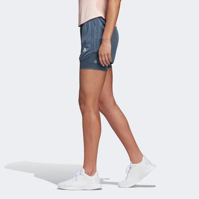 Adidas Womens Marathon 20 Two-In-One Shorts - Legacy Blue - main image